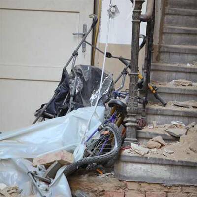 Stiegenhaus in Wien eingestürzt