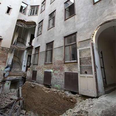 Stiegenhaus in Wien eingestürzt