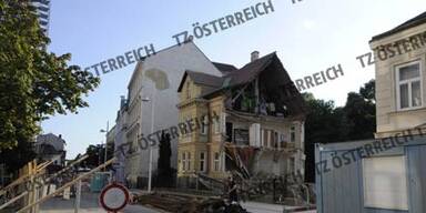 Spektakulärer Hauseinsturz in Wien