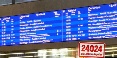 Schnee-Chaos: Zugausfälle bei den ÖBB