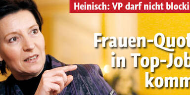 Heinisch: Frauen-Quote in Top-Jobs kommt