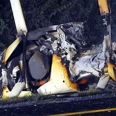 Hubschrauber krachte auf US-Autobahn