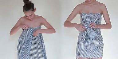 Aus M&auml;nnerhemd mach Minikleid!