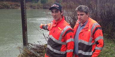 Arbeiter retten Frau aus der Drau