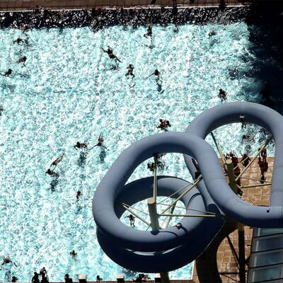 Hitze - Österreich von oben 