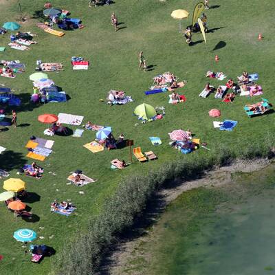 Hitze - Österreich von oben 