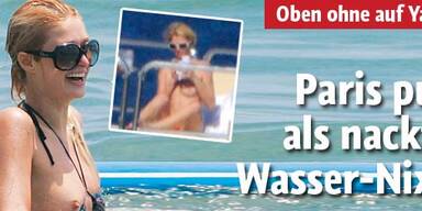 Paris pur als nackte Nixe