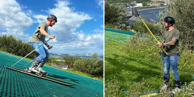 Ski-Legende Marcel f&auml;hrt Ski auf dem "CopenHill"