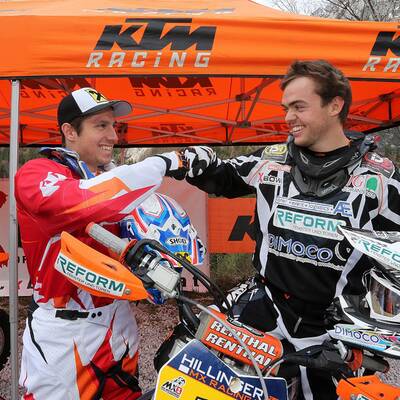 Hirscher beim Training mit dem Weltmeister