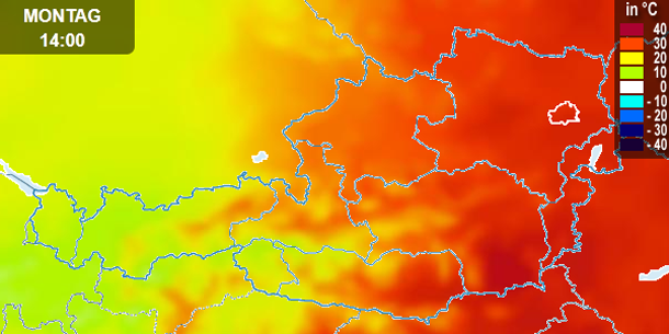 Wo es heute am heißesten wird