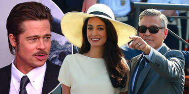 Brad Pitt, Amal Alamuddin-Clooney, George Clooney