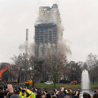 Spektakuläre Sprengung in Deutschland