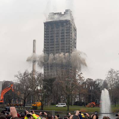 Spektakuläre Sprengung in Deutschland