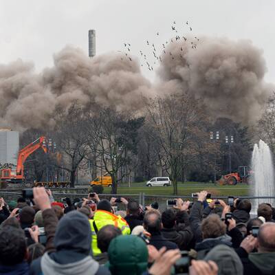 Spektakuläre Sprengung in Deutschland