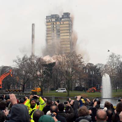 Spektakuläre Sprengung in Deutschland