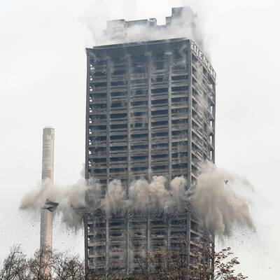 Spektakuläre Sprengung in Deutschland