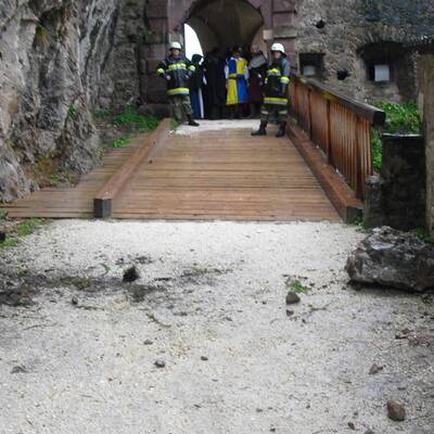 Felssturz auf Burg Hochosterwitz