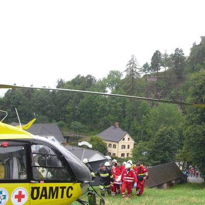 Felssturz auf Burg Hochosterwitz