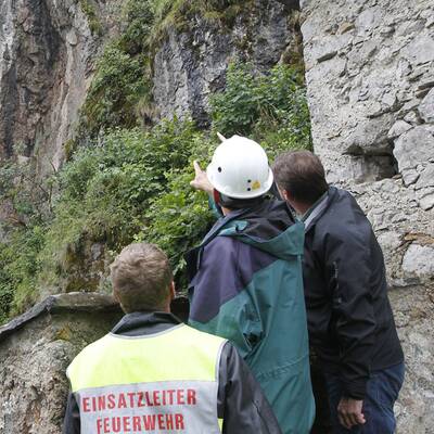 Felssturz auf Burg Hochosterwitz