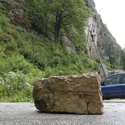 Felssturz auf Burg Hochosterwitz