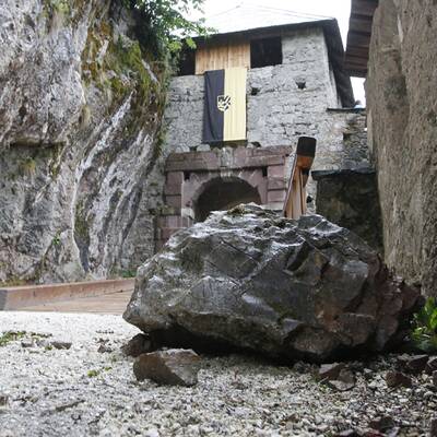 Felssturz auf Burg Hochosterwitz