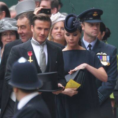 Der Fußball-Star in Begleitung mit Victoria