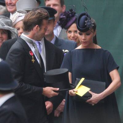 Der Fußball-Star in Begleitung mit Victoria