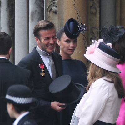 Der Fußball-Star in Begleitung mit Victoria