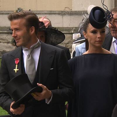 Der Fußball-Star in Begleitung mit Victoria