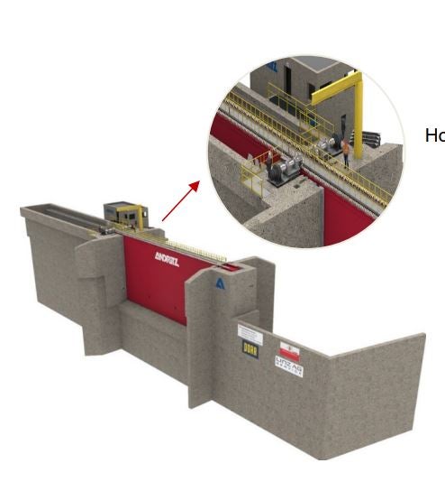 26 Meter breites Tor.
