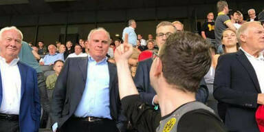 BVB-Fan zeigt Hoeneß den Stinkefinger