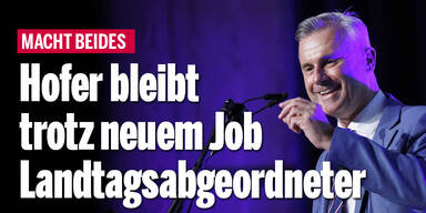 Hofer bleibt trotz neuem Job Landtagsabgeordneter