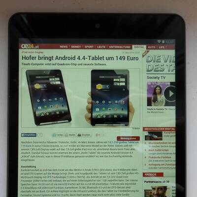 Android 4.4 Tablet von Hofer