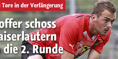 Hoffer schoss Kaiserslautern in 2. Runde