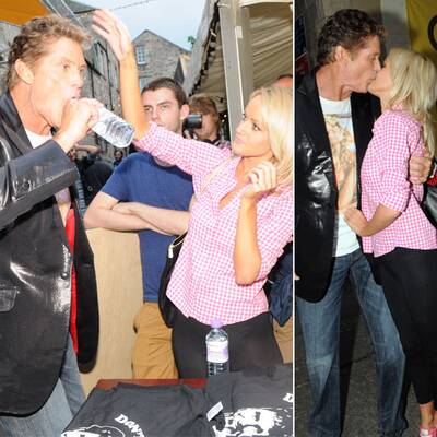 David Hasselhoff & Hayley Roberts: Schmuse-Auftritt in England