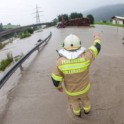 Hochwasser in Brixen im Thale 
