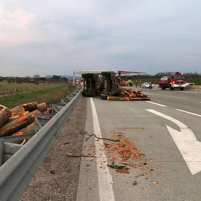 Lkw-Unfall auf der A2
