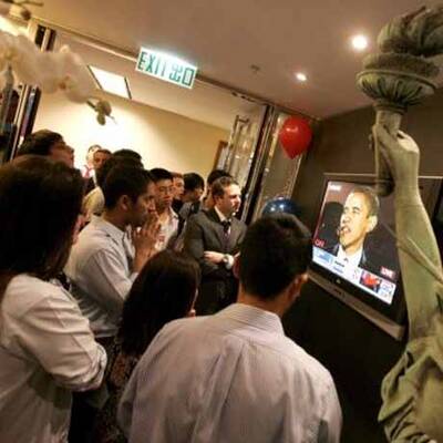 Weltweite Wahlpartys