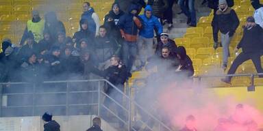 Zenit-Fans randalierten im Happel-Stadion 