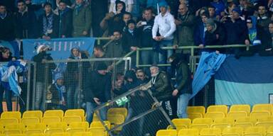 Zenit-Fans randalierten im Happel-Stadion 