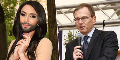 Armin Wolf und Conchita Wurst