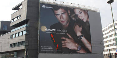 Mega-Blamage für Huawei mit Werbeplakat