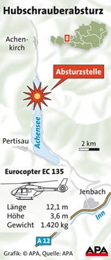 Tote bei Hubschrauber-Absturz in Tirol