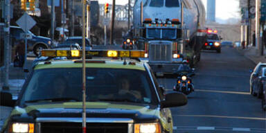 Hudson-Jet rollte durch die Straßen von New Jersey