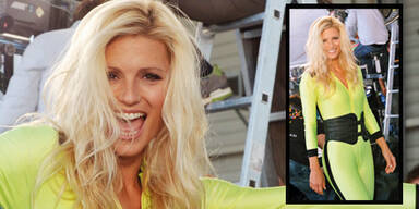 Michelle Hunziker als mutiges Stuntgirl