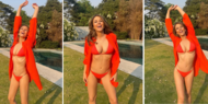 Freizügig & strahlend: Elizabeth Hurley trägt gute Laune