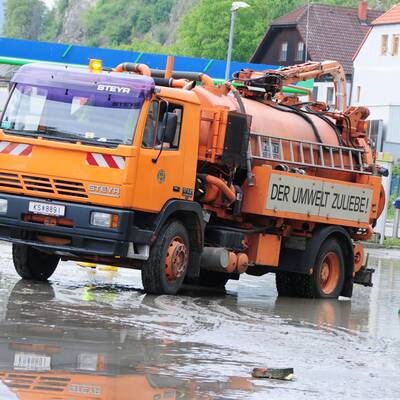 Aufräumen nach dem Hochwasser