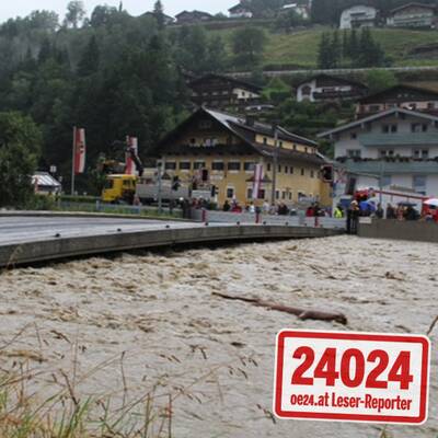 Hochwasser in Brixen im Thale 