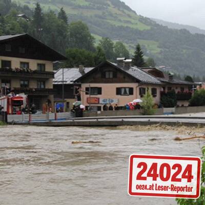 Hochwasser in Brixen im Thale 
