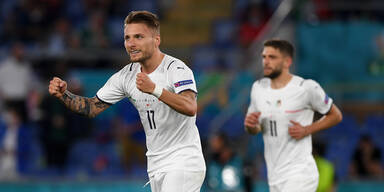 Italien-St&uuml;rmer Ciro Immobile jubelt bei der EM 2020